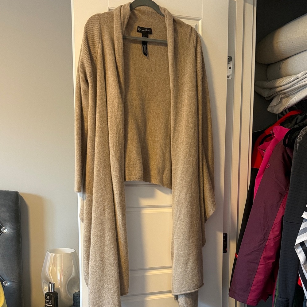 Mercer & Madison Beige Open-Front Cardigan
